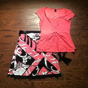 Wrapper Skirt and Blouse set